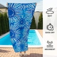 thumbnail image 5 of Gogreen Quick Dry Sand Free Beach Towel for Travel Pool Lightweight 71x32 In Absorbent Microfiber Oversized Towels Yoga Bath Camping Sport - Stylish Unique Gift - Blue Floral, 5 of 9