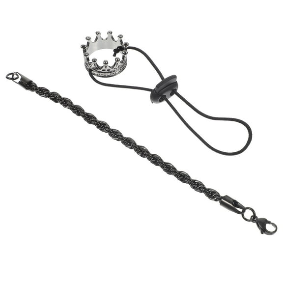 unbranded 2 Sets  of Lizard Clothes Accessories Lizard Crowns Reptile Necklace Festival Photo Prop for Reptile