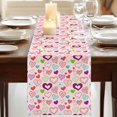 thumbnail image 3 of Table Runners 70 Inches Long Dress Scarves, Valentine's Day Farmhouse Coffee/Dining/Kitchen Table Decor, Holiday Table Runner, Pink Heart Love Modern Country 13x70 Inch, 3 of 9