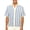 Blue, variant on Men's Striped Crochet Short Sleeve Shirts 2026 Early Spring Stylish Color Block Button down Shirts Soft Loose Comfy Hollow out Collared Knit Tops Red M