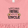 thumbnail image 4 of Inktastic Watching Football with My Uncle Girls Baby Dress, 4 of 5