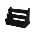 thumbnail image 1 of Fresh Fab Finds FFF-GPCT2145 3-Tier Velvet Jewelry Stand Removable Bracelet Holder Watch Jewelry Bangle Display Rack, Black - Unisex, 1 of 1