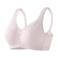 thumbnail image 6 of VISALY Womens Bralettes Cotton Bras For Women Women's Wireless Plus Size Lace Bra Full Coverage Unlined Cotton Bra Plus Size Bras Seamless Bras For Women Comfortable Bras For Women Red 100B, 6 of 7