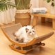 thumbnail image 4 of Cama de Madera para Gatos con Tablero Rascador Desmontable para Gatos, Rascador de Papel Corrugado Desgastado, Juguete para Moler Garras para Gatos L, 4 of 7