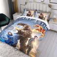 thumbnail image 3 of Los Cuatro Fantásticos Conjunto de sábanas temático, trío de piezas, cómodo y amigable con la piel, diseño único, regalo de decoración para el hogar para familiares, amigos y fans, 90 cm * 190 cm, 3 of 6