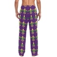 thumbnail image 4 of FORMRS Mens Pajama Pants with Pockets Cotton Sleepwear Lounge Bottoms Sizes S-2XL, Gold and Green Floral Pattern, 4 of 7