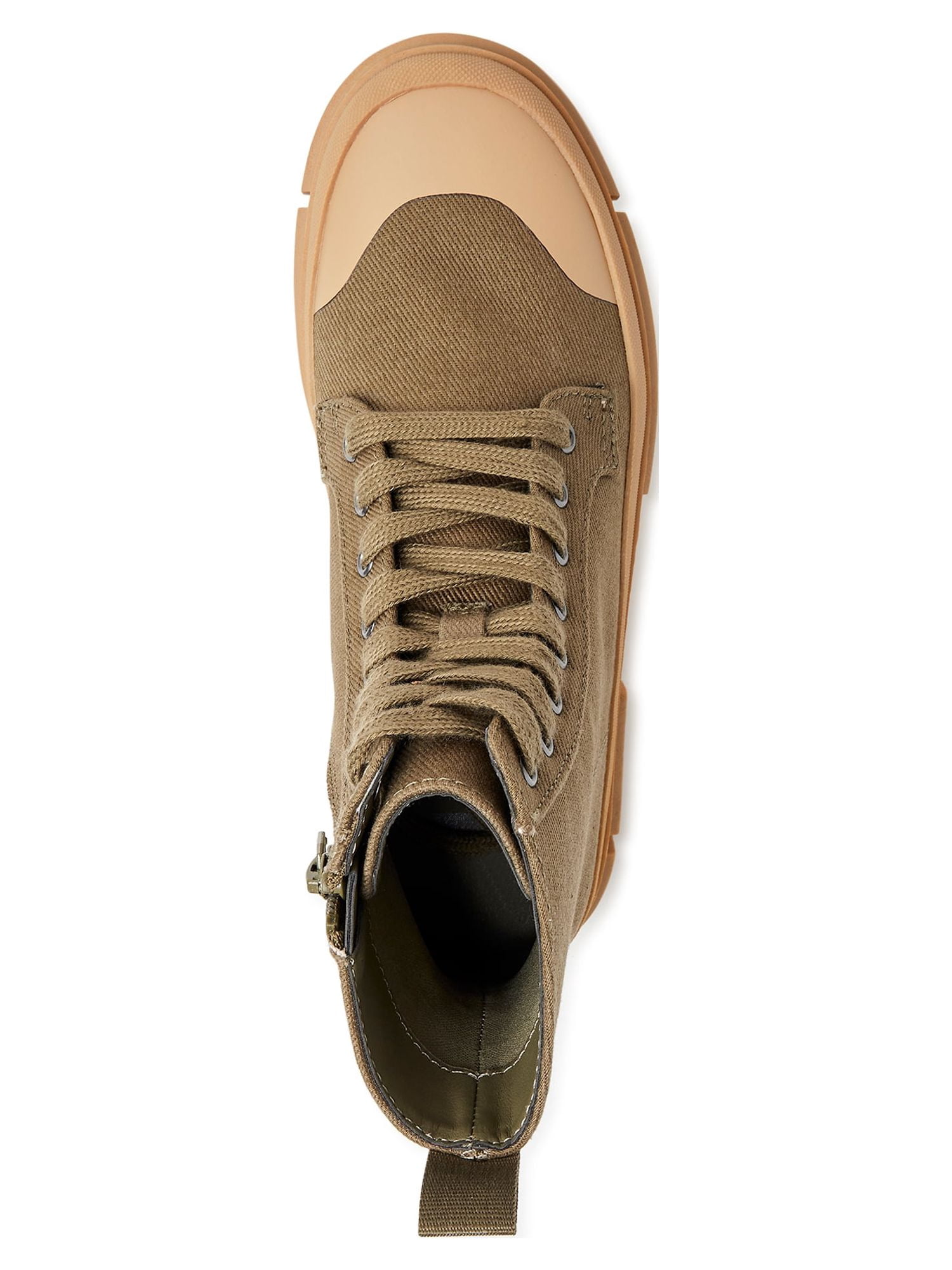 No Boundaries Women's Bump Toe Combat Boots, Wide Width