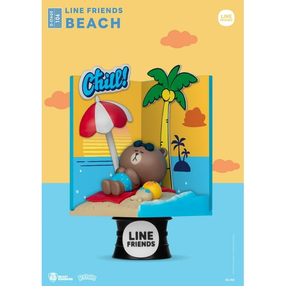 Beast Kingdom - Line Friends DS-106 Diorama Stage Beach 6 Statue