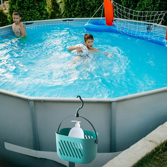 Dvkptbk Pool Side Storage Basket Set, Pool Cup Holder, Above Ground Pool Accessories, Pool Toy Basket, Pool Storage Bins for Most Frame Pools Storage Basket Other on Clearance