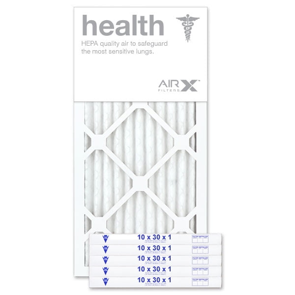 Airx Filters Health 10x30x1 Air Filter Merv 13 Ac Furnace Pleated Air Filter Replacement Box Of 6 Made In The Usa Walmart Com Walmart Com