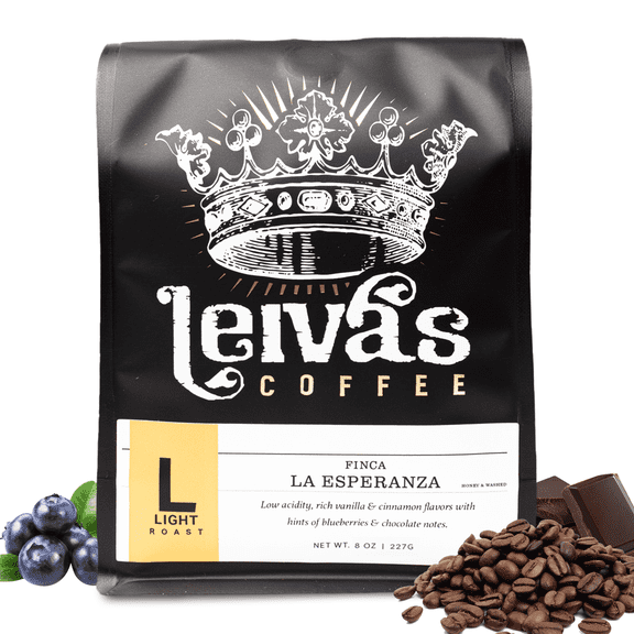 Leiva’s Whole Bean Light Roast Coffee, Roasted to Order, Small Batch Guatemalan Beans – Finca La Esperanza Single Origin Coffee Beans w/ Vanilla, Cinnamon & Chocolate Notes - Low Acidity Roast