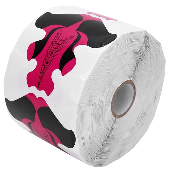 Nail Gel Forms, NAIL FORMS FISH SHAPE SELF-ADHESIVE PAPER Nail Art Extension Sticker Nail Extension Form Guide Sticker EASY TO CARRY with a Film for Remove Dust