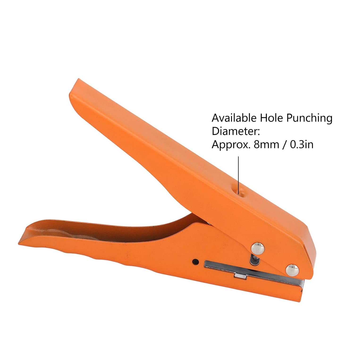 ABPETE 8mm Heavy Duty Metal Hole Punch Single Hole Puncher Tool for Paper Chipboard Index Cards Leather Working and Craft Projects