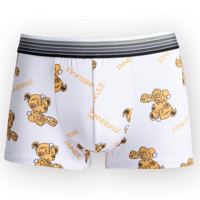 Ropa interior de dibujos animados para hombre, cintura media, boxers para estudiantes jóvenes, boxers con personalidad, ropa interior sexy de moda para hombres