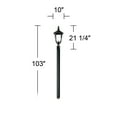 thumbnail image 4 of John Timberland Bellagio Rustic Outdoor Post Light Texturized Black with Burial Pole 103" Clear Hammered Glass for Exterior Barn Deck House Porch Yard, 4 of 4