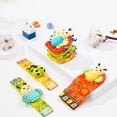 thumbnail image 3 of Baby Infant Rattle Socks Toys 0 12 Month Newborn Cartoon Animals Plush Socks Wrist Strap Rattles Baby Foot Finder Boy Girl Socks 2Pcs socks, 3 of 6