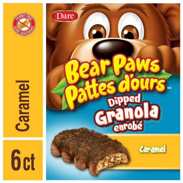 Biscuits granola enrobés de caramel de Pattes d'ours