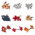 thumbnail image 2 of 5/10/12 piezas de mini estambres de flores artificiales de frutas, cerezas, bayas de perlas de plástico para Navidad, caja de regalo de bricolaje para bodas, corona decorada, 2 of 5