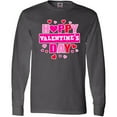 thumbnail image 3 of Inktastic Happy Valentine's Day with Hearts Long Sleeve T-Shirt, 3 of 5