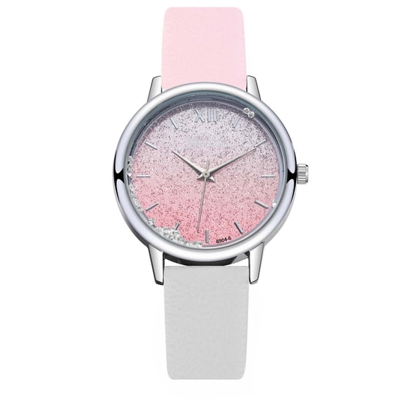 Reloj de cuarzo para mujer, relojes para mujer Juxiaosho, reloj de moda para mujer, reloj de cuero, reloj de vestir informal, reloj de pulsera de cristal, paño de cocina
