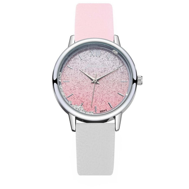 PVCS Juxiaosho Montre Mode pour Femmes Horloge Montre Cuir Décontractée Robe Poignet Cristal