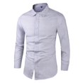 thumbnail image 4 of Chemises pour Hommes Chemise Formelle à Imprimé Coloré Manches Longues Col Rabattu Blouse Chemise, 4 of 9