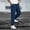 Blue, variant on Mens Spring And Autumn Fashion Casual Pure Solid Color Bundle Foot Pocket Casual Pants Panty Sock Fuzzy