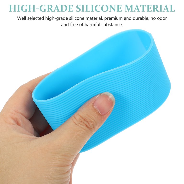 5pcs Silicone Bottle Band Silicone Bottle Sleeve Silicone Bottle Cover Glass Cup, Size: 7x7x5CM