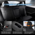 thumbnail image 6 of Ikon Motorsports Full Set Car Seat Covers Compatible With 2020-2024 Tesla Model Y 5 Seats, Black Nappa Leather Front & Rear 5-Seat Seat Cover Cushion Protectors 11PCS, 6 of 9