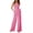 Pink, variant on GILIGEGE Sleeveless Jumpsuit Wrapped V Neck Elegant for Womens Halter Dressy Casual Wide Leg Pant 2025 One Piece Romper Outfits Women's Sleeveless Deep V Halter Neck Backless Waist Jumpsuit Black L