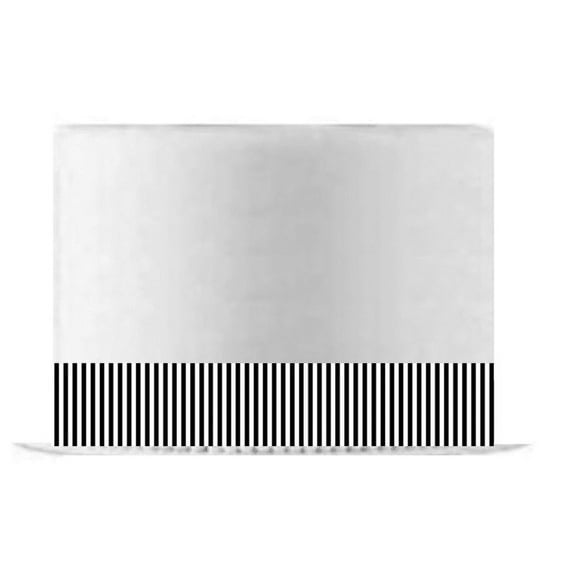 Black and White Stries Vertical Edible Cake Decoration Ribbon -6 Slim Strips