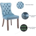 thumbnail image 4 of MOONMISS Dining Chairs 2-Pcs Set, High-end Velvet Upholstered Accent Chairs Button Tufted Dining Chairs with Back Ring Pull and Nailhead Trim,Light Blue, 4 of 6