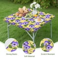 thumbnail image 3 of Flower Print Elastic Fitted Tablecloth - Watercolor Flowers Pattern Square Table Cover, Windproof Snug Fit Outdoor Picnic Table Protector, Wrinkle-Free Washable Cute flowers Design, 3 of 4