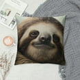 thumbnail image 2 of ONETECH Decorative Throw Pillow Covers Pillow Covers for Sofa Cute Sloth Couch Throw Pillow Cases Soft Plush Cushion Case Square Cushion Cover for Living Room, 2 of 5