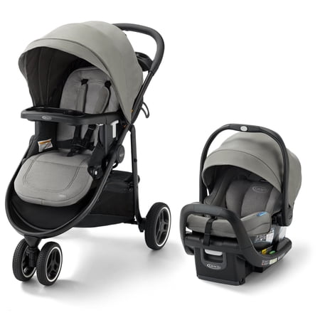 Graco Modes 3 Lite Platinum Baby Stroller Travel System, Bradford, Grey