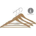 thumbnail image 2 of INTERNATIONAL HANGER, Rubber Coated Non-Slip Natural Wood Suit Hanger, 100 Pack, 2 of 4