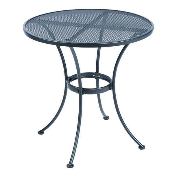 Living Accents Winston Round Black Table Walmart Com Walmart Com