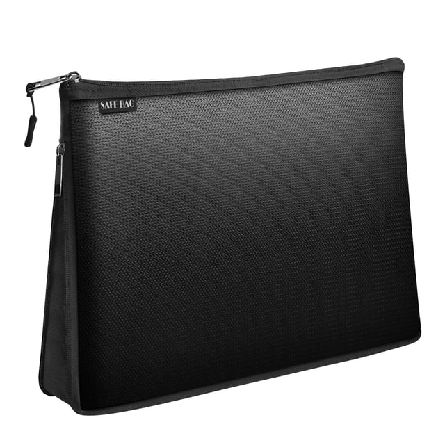 Fireproof Money Bag Fire and Resistant Expandable Document Bag File Folder Storage Pouch Holder with Zipper Larger Capacity Space for A4 File Documents Cash Jewelry Passport and Valuables