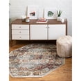 thumbnail image 2 of Unique Loom Isabella High-Low Pile Border Rug 5' x 5' Octagon Ivory/Multi, 2 of 2