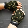 thumbnail image 3 of WTXUE ski gloves, Gloves Antiskid Cycling Half Bike Men Fitness Sports Finger Gloves, Camouflage, XL, 3 of 5
