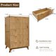 thumbnail image 4 of Yeshouse Cómoda estriada de 5 cajones, cómoda moderna de 122 cm de altura con dispositivo antivuelco, cómoda organizadora de madera para dormitorio, sala de estar, pasillo y armario, 4 of 8