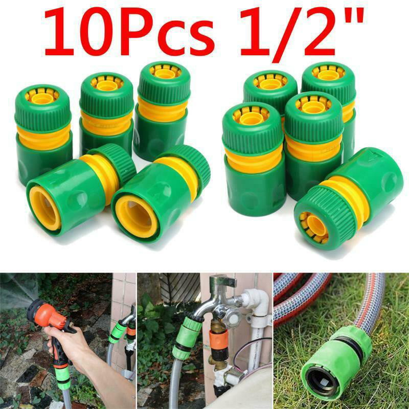 Quality 50x 1/4 Inch Plastic Hose Drip Supplies Gardening Car-Washing Connector