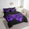 thumbnail image 6 of Castle Fairy Flying Butterfly 7-Piece Twin Bedding Sets,Black Purple Bedding Comforter Set,Neon Gradient Breathable Sheet Sets,Ultra Soft Animal Home Decor,Reversible, 6 of 9