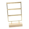 thumbnail image 2 of Soporte para pendientes, básico de madera, ideal para colgar pendientes grandes con agujeros y joyería metálica. 3 capas, 2 of 9