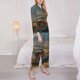 thumbnail image 3 of Balery Deserted Classic Car Landscape Conjunto de Pijama con Estampado para Mujer, Conjunto de Dos Piezas con Manga Larga, Ropa de Dormir Suave con Bolsillos, Pijamas Cómodos-XX-Large, 3 of 7