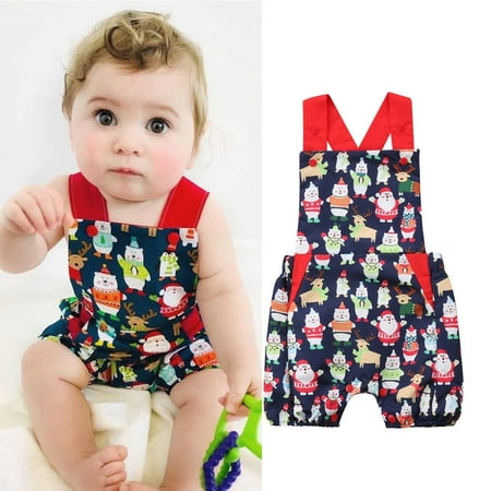 

Newborn Baby Girl Christmas Romper Jumpsuit Summer Sunsuit Clothes Outfits 0-24M