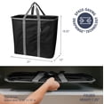 thumbnail image 2 of Cesta de lavandería CleverMade Midnight Black/Shadow Grey, 64 L, paquete de 2, 2 of 8