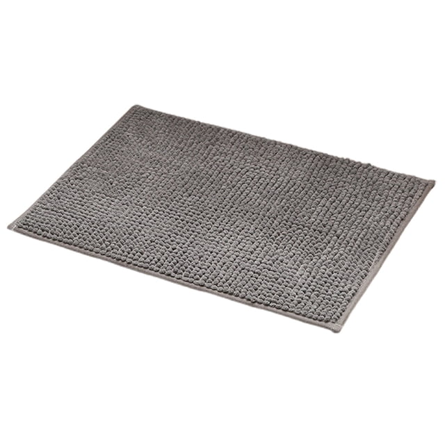 VogueV Chenille Bath Mat, Thick Absorbent Bathroom Rug, Non-Slip Machine-Washable Floor Mat for Tub & Vanity, Luxury Spa Feel, 16X24 In, A Floor Mat
