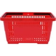 thumbnail image 6 of 12PCs Shopping Baskets, 18L Plastic Shopping Baskets with Handles, Store Baskets with Durable Material Used for Supermarket, Retail, Bookstore, 43x30x23cm/17x12x9inch, Capacity: 10kg/22lbs (Red), 6 of 18