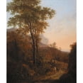 thumbnail image 2 of Willem de Heusch 15x17 Black Ornate Wood Framed Double Matted Museum Art Print Titled - Italian Landscape (ca. 1650), 2 of 5